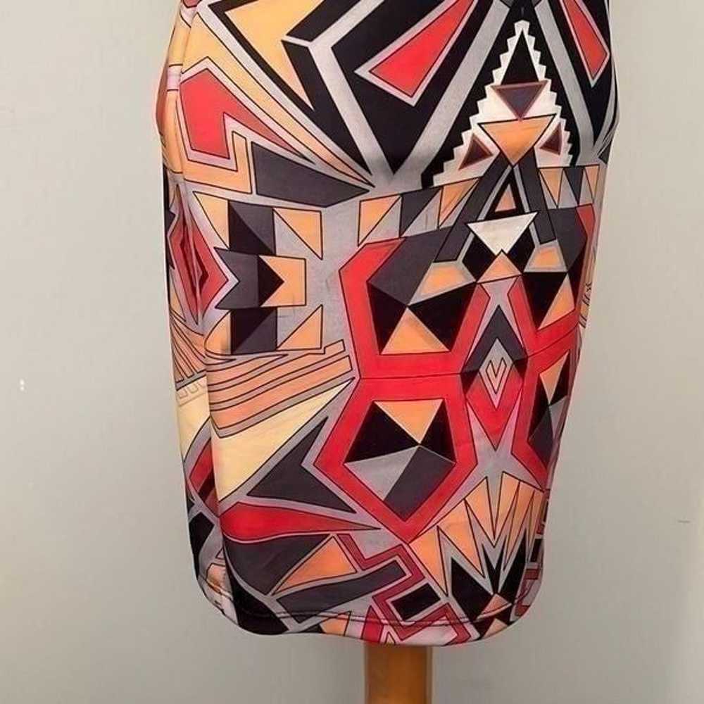 Orange & Black Aztec Print Mini Dress - image 9