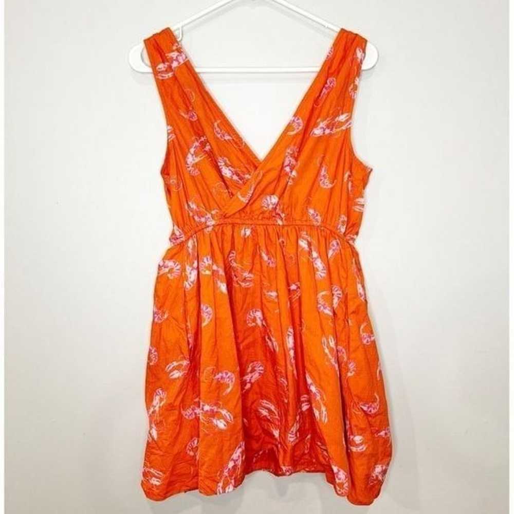 Anthropologie Maeve flirty wrap mini dress lobster - image 4