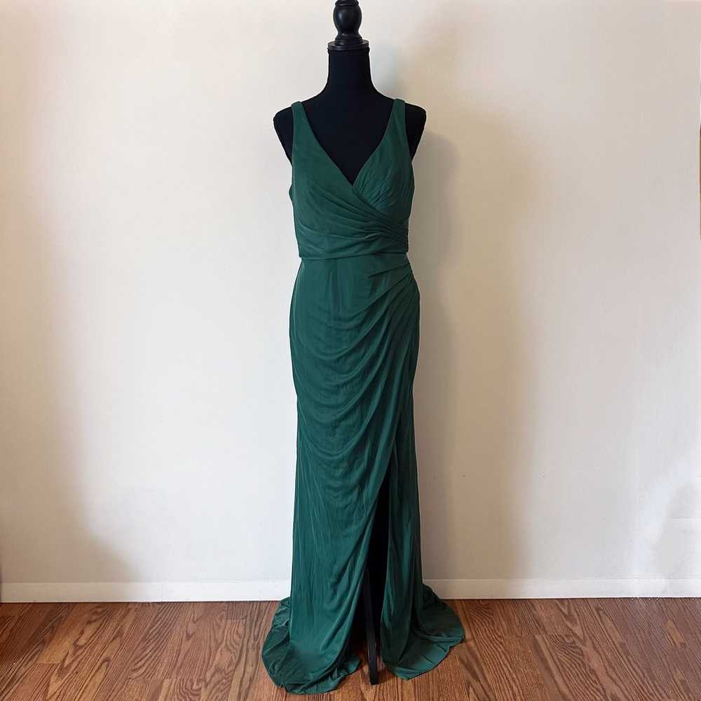 Green Azazie bridesmaid dress - image 1