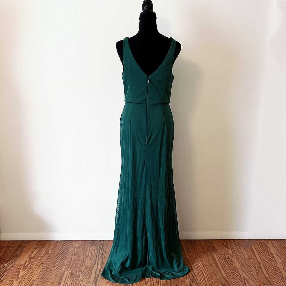 Green Azazie bridesmaid dress - image 2