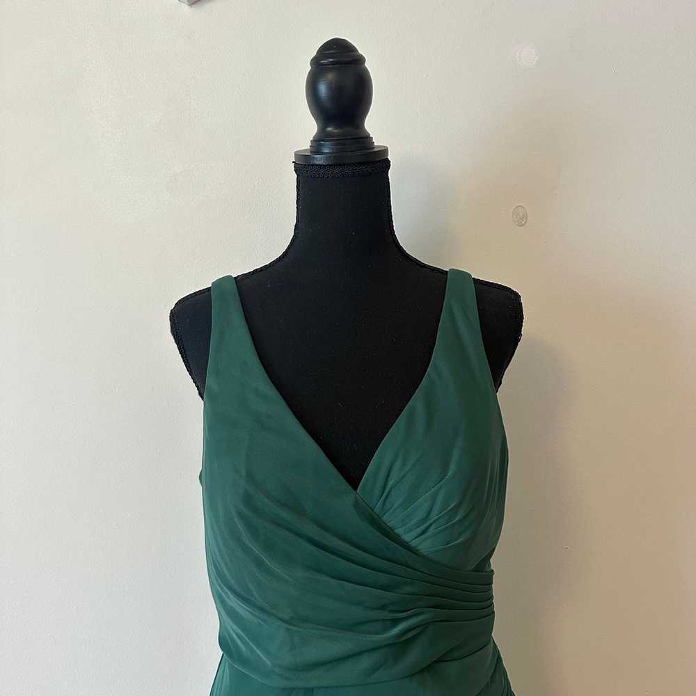 Green Azazie bridesmaid dress - image 3