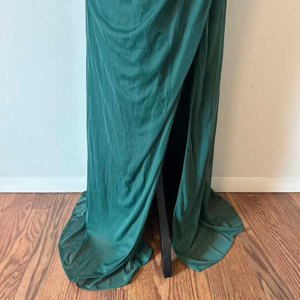 Green Azazie bridesmaid dress - image 4