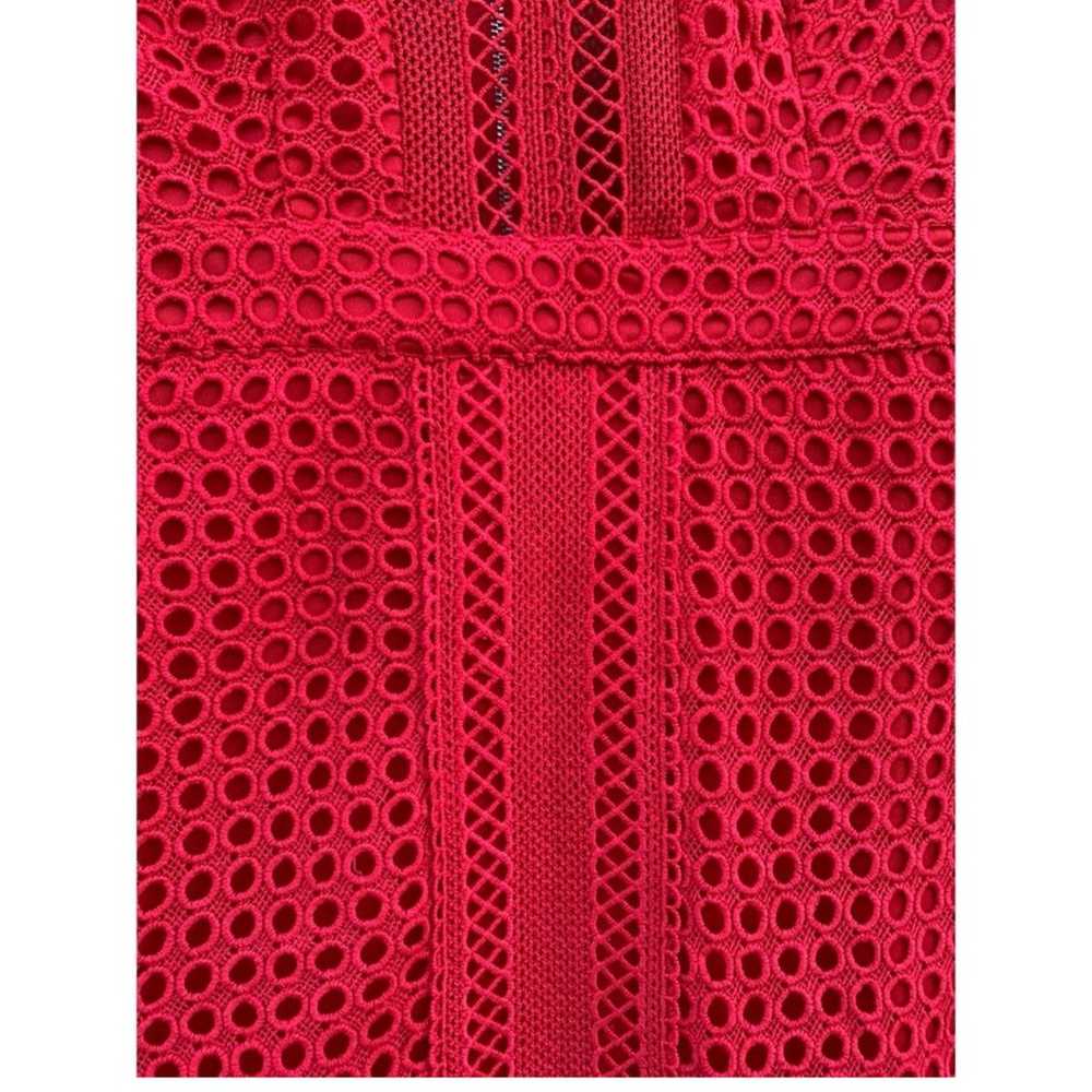 Astr The Label Red Lace Crochet Bodycon Mini Dres… - image 4