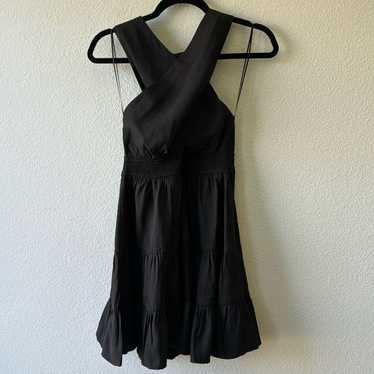 Boutique Open Back Black Mini Dress Size Large - image 1