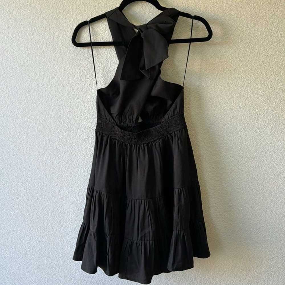 Boutique Open Back Black Mini Dress Size Large - image 3