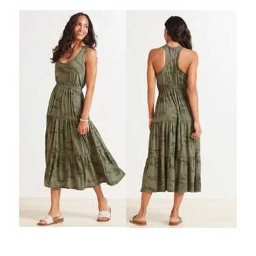 Evereve Sundry The Malibu Maxi Dress Green Camo S… - image 1