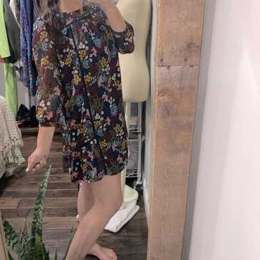 LOFT small petite pull on floral boho dress