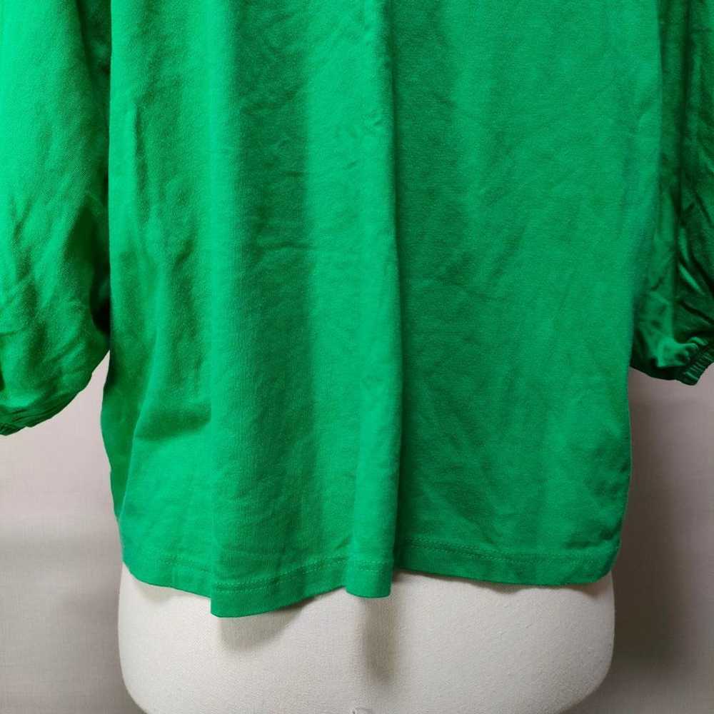 1994 ZARA 【S】 Cropped Shirt Green T-shirt - image 10