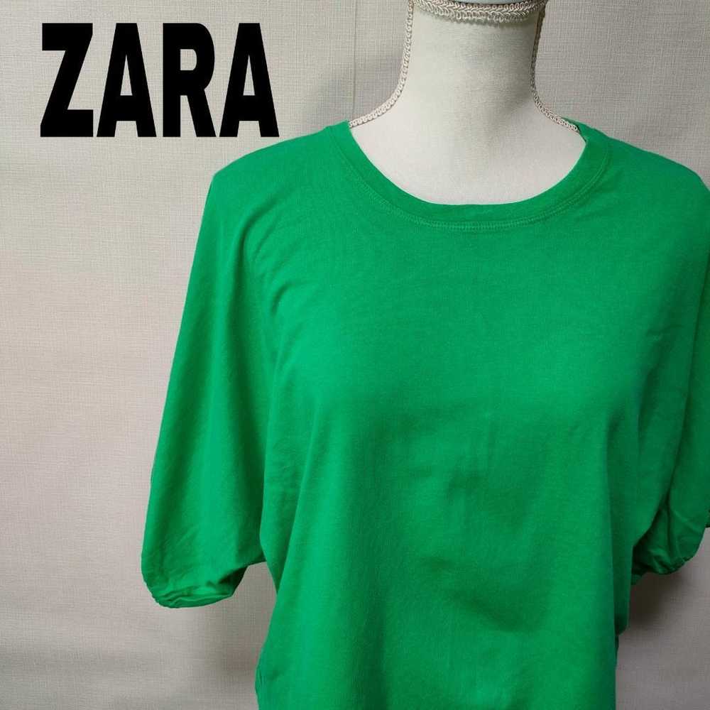 1994 ZARA 【S】 Cropped Shirt Green T-shirt - image 1