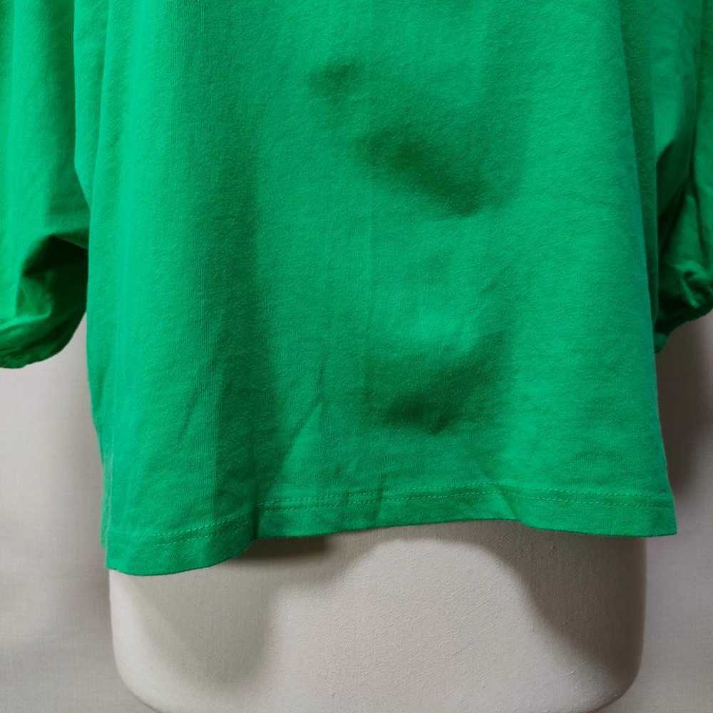 1994 ZARA 【S】 Cropped Shirt Green T-shirt - image 5