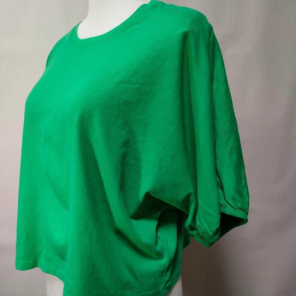 1994 ZARA 【S】 Cropped Shirt Green T-shirt - image 6