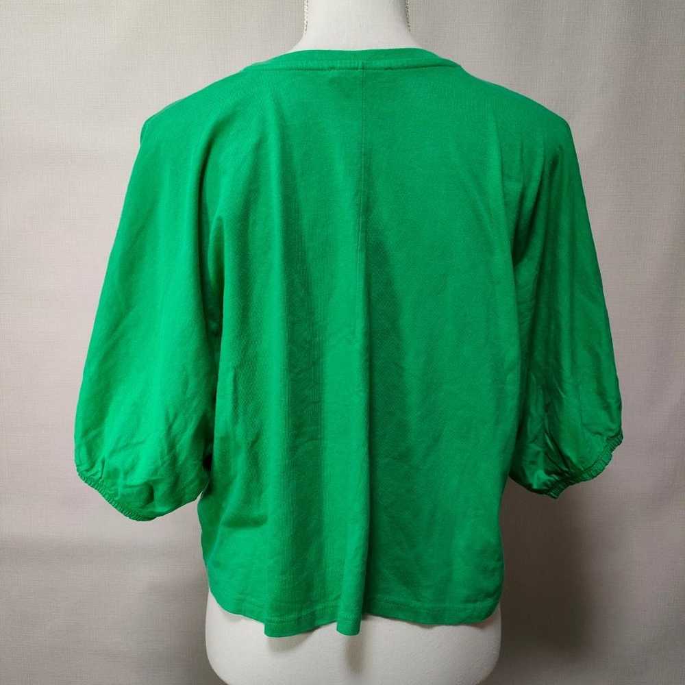 1994 ZARA 【S】 Cropped Shirt Green T-shirt - image 7