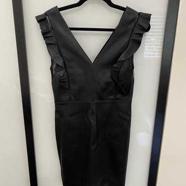 ZARA Faux Leather Black Dress NWOT