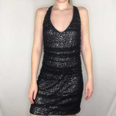 Express Mini Dress Bodycon Sequin Mesh Party Club… - image 1