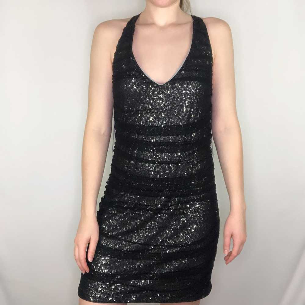 Express Mini Dress Bodycon Sequin Mesh Party Club… - image 9