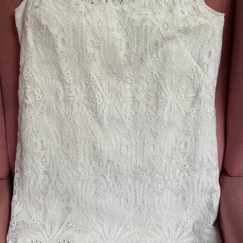 Vintage White House Black Market ivory lace sheat… - image 10