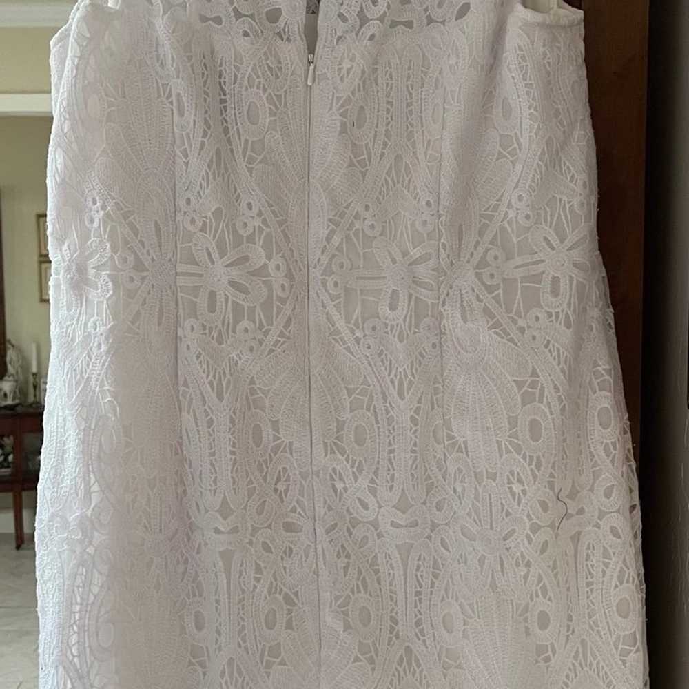 Vintage White House Black Market ivory lace sheat… - image 5