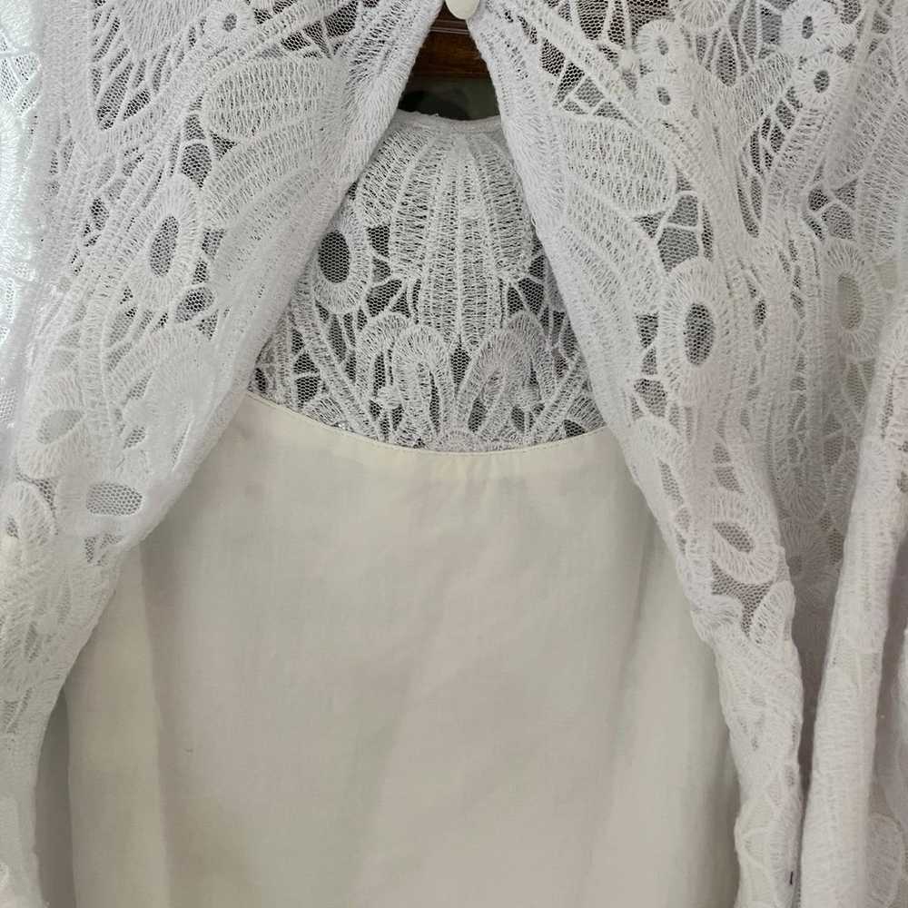 Vintage White House Black Market ivory lace sheat… - image 8