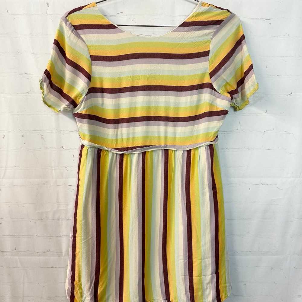 Madewell Striped Scoop-Back Dress size 8 - image 3