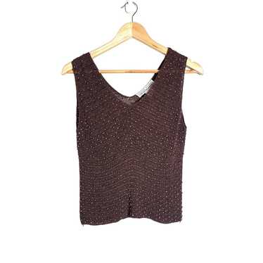 Vintage Sophie Chang Studio Women's Brown Sleevel… - image 1