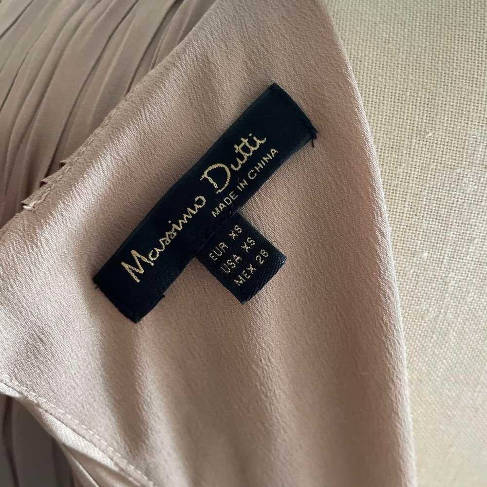 Massimo Dutti classy elegant long dress beige XS … - image 10