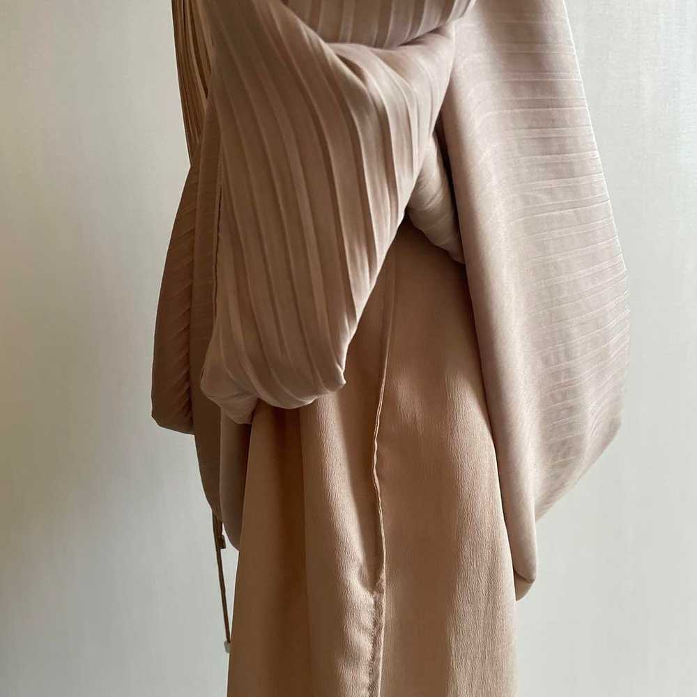 Massimo Dutti classy elegant long dress beige XS … - image 11