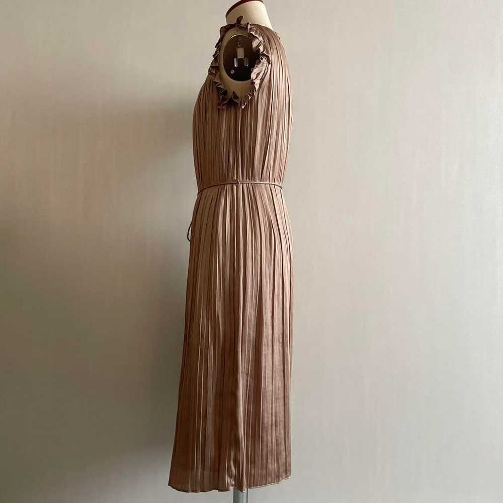 Massimo Dutti classy elegant long dress beige XS … - image 2