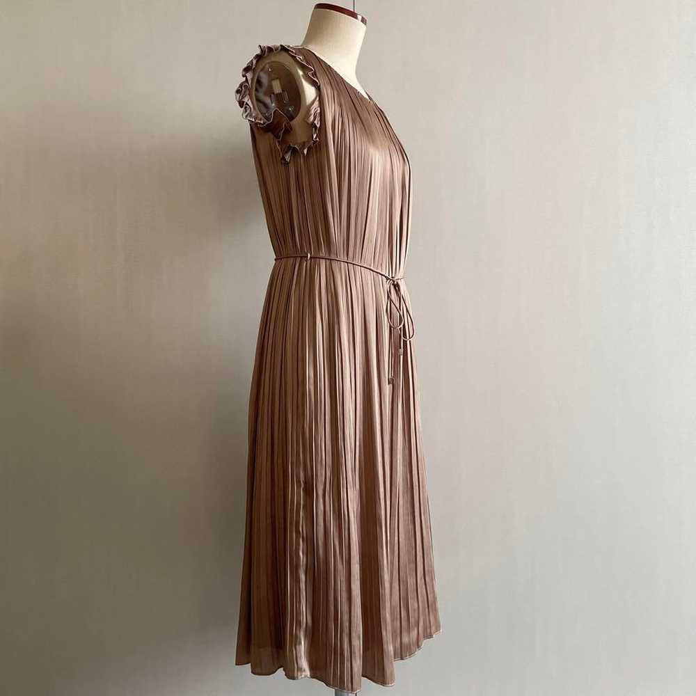 Massimo Dutti classy elegant long dress beige XS … - image 4