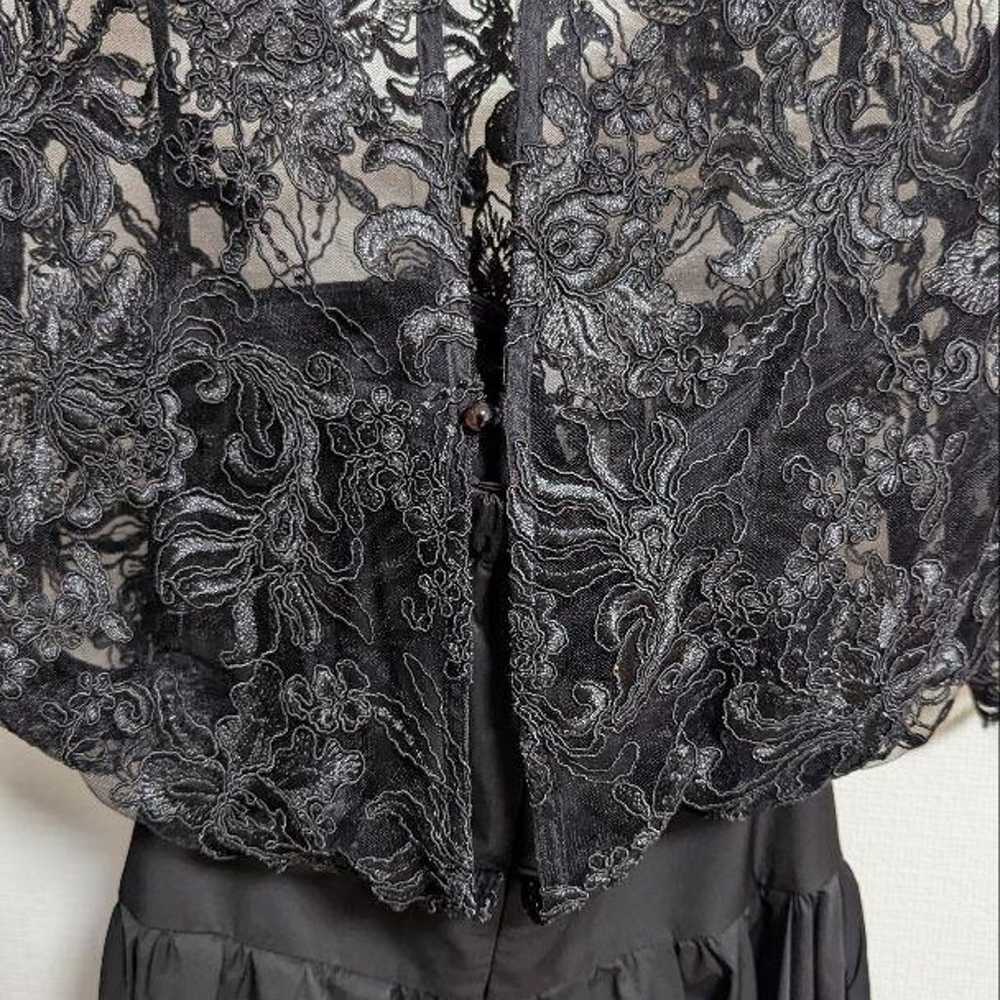 Laguna Moon Lady Overlace Gathered Dress Black S - image 5