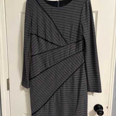 Adrianna Papell Gray Knit Dress