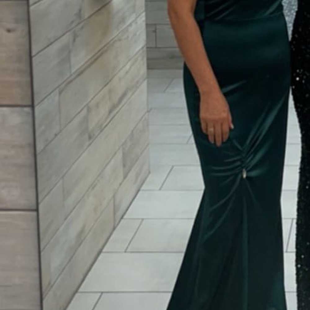 emerald green prom dress - image 6