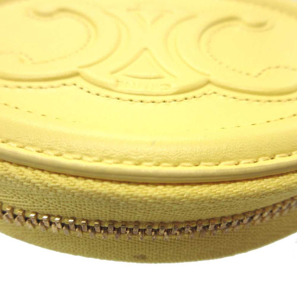 CELINE Coin case 10I483 leather yellow Triomphe - image 3