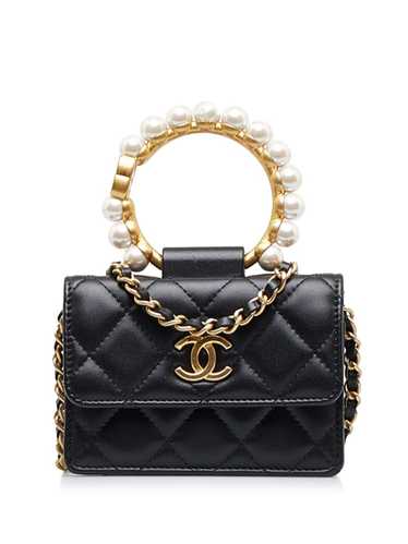 CHANEL Pre-Owned 2021 Pearl Crown clutch bag - Bl… - image 1