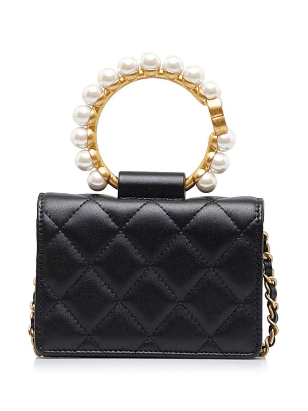 CHANEL Pre-Owned 2021 Pearl Crown clutch bag - Bl… - image 2