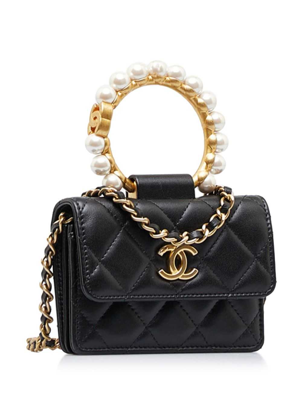 CHANEL Pre-Owned 2021 Pearl Crown clutch bag - Bl… - image 3