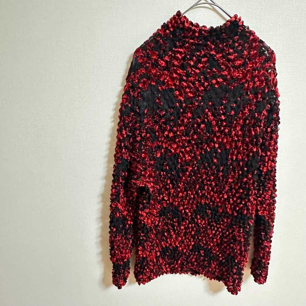 B323【RICHEMINE】9 Long Sleeve Top Red and Black Sh… - image 2