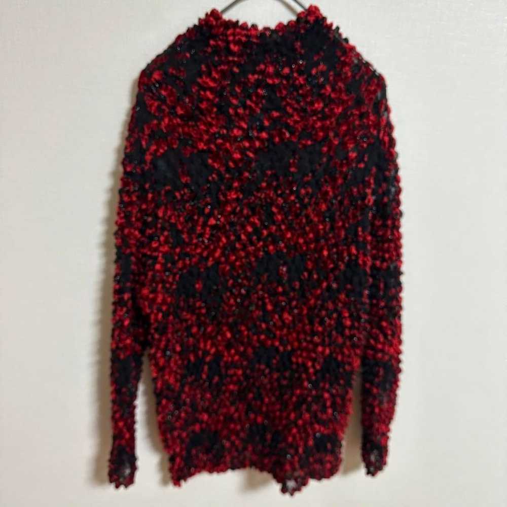 B323【RICHEMINE】9 Long Sleeve Top Red and Black Sh… - image 7