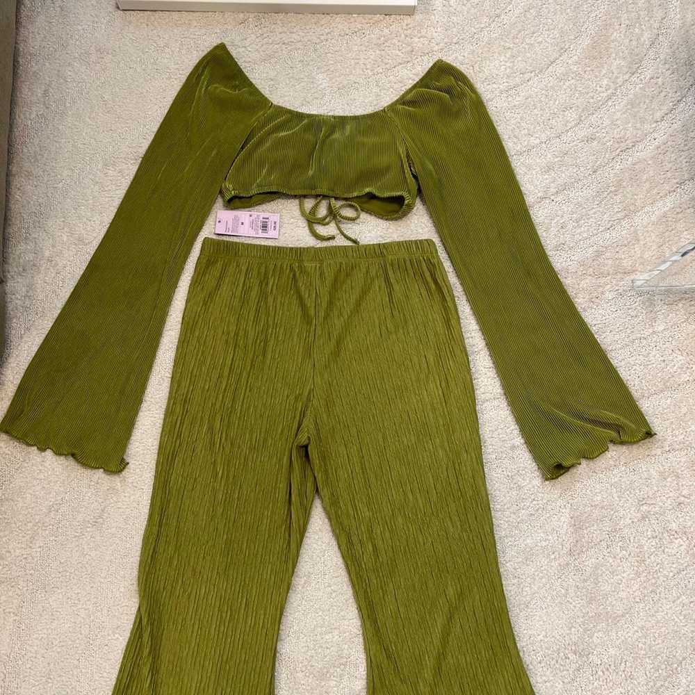 Wild Fable Green Crop and Pant Set - image 7