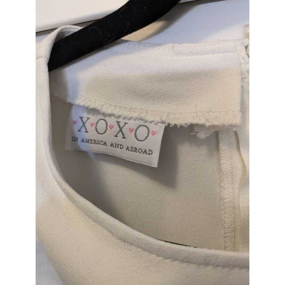 Vintage 90s Y2K XOXO Classy Ivory Short Sleeve Mi… - image 4