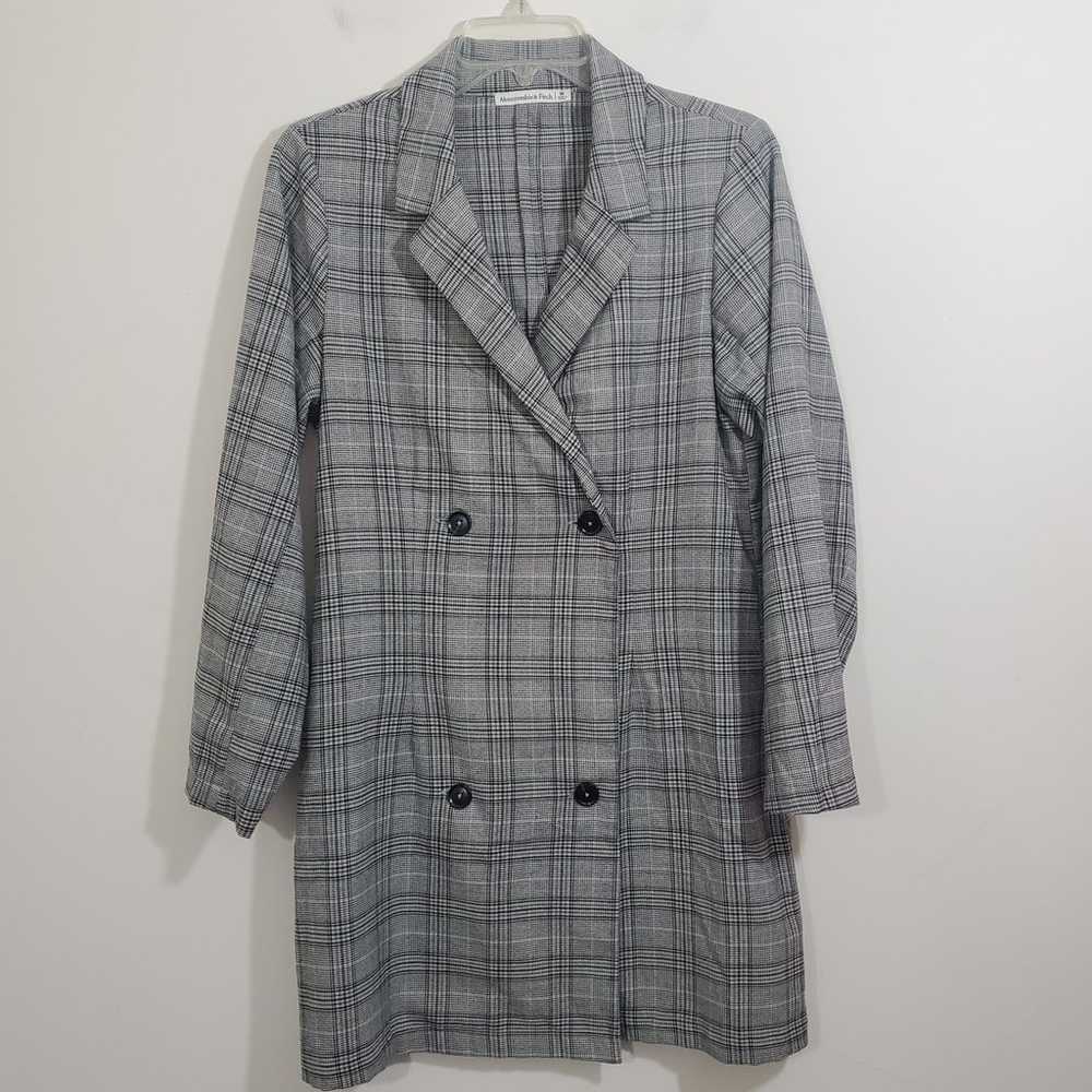 Abercrombie & Fitch Blazer Jacket Mini Dress Grey… - image 2