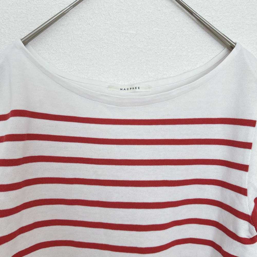 [McAfee] Tops, Stripe, Women's, Red, White, Fall … - image 2