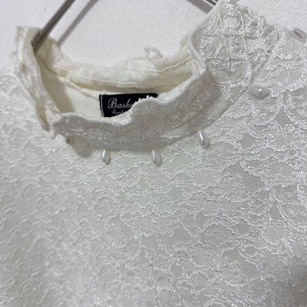 Vintage with Beads Total Lace Frill Long Sleeve C… - image 7