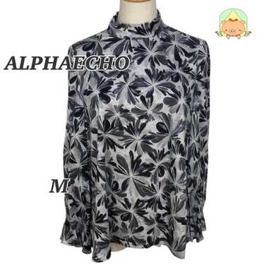 Alpha Echo high-neck zipper frill floral chic lon… - image 1