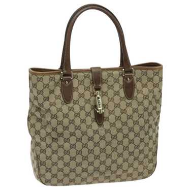 Gucci GUCCI GG Canvas Jackie Hand Bag Beige Auth … - image 1