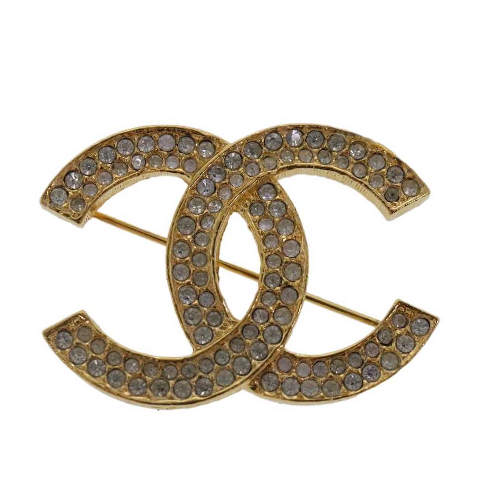 Chanel CHANEL COCO Mark Rhinestone Brooch metal G… - image 2