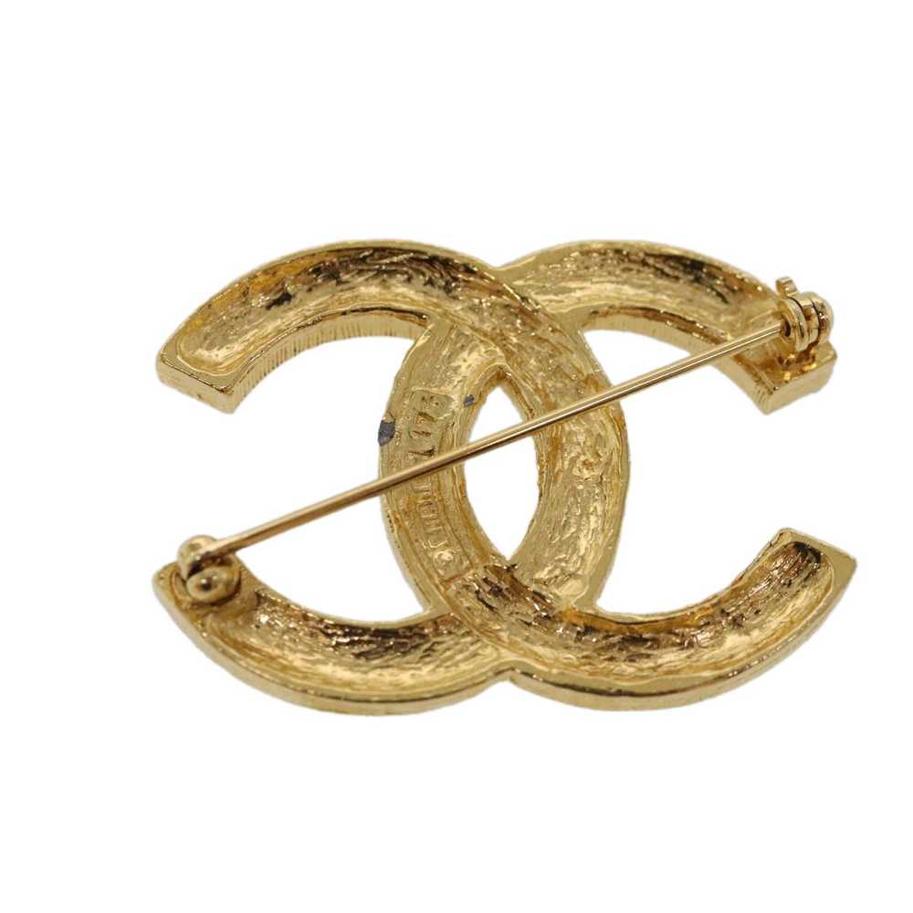 Chanel CHANEL COCO Mark Rhinestone Brooch metal G… - image 3