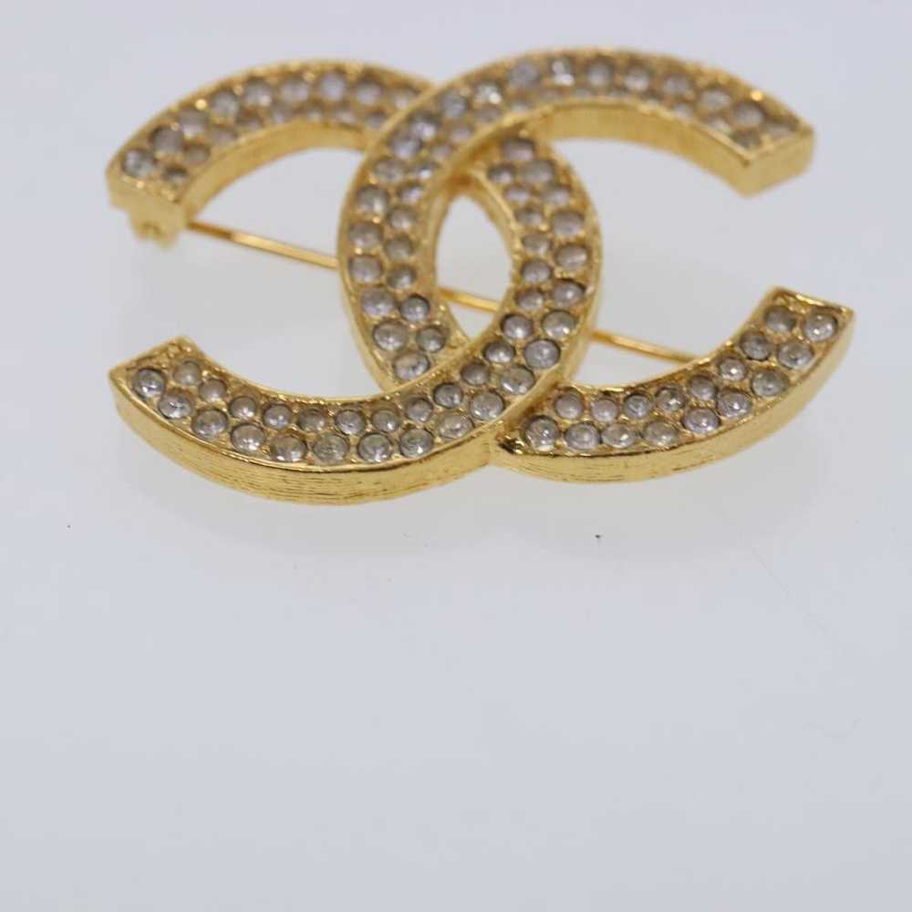 Chanel CHANEL COCO Mark Rhinestone Brooch metal G… - image 5