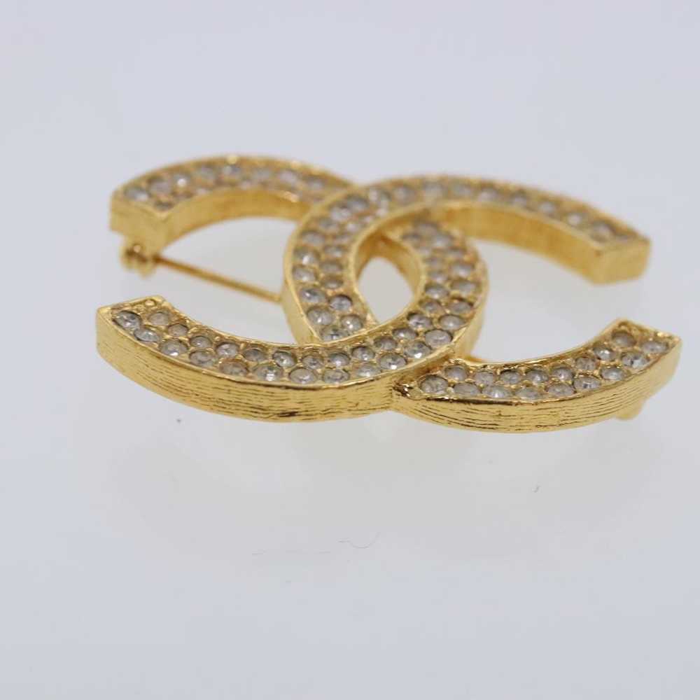 Chanel CHANEL COCO Mark Rhinestone Brooch metal G… - image 7