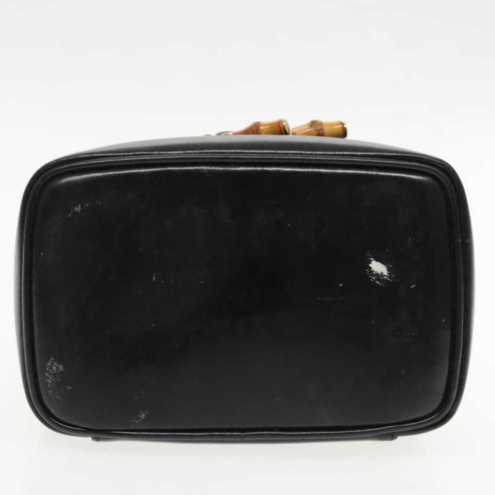 Gucci GUCCI Bamboo Vanity Cosmetic Pouch Leather … - image 9