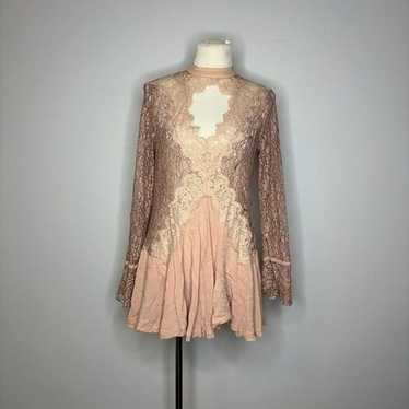 Free People- Pink Lace Dress